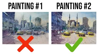 Make a mistake? Paint the SAME scene AGAIN. Tips on how to avoid overworking your watercolors