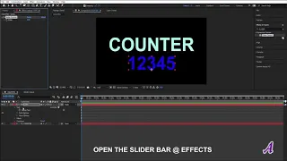 AFTER EFFECTS: NUMBER COUNTER (SLIDER CONTROL)