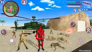 Deadpool Rope Hero Vice Town City - Military Helipad - Android Gameplay