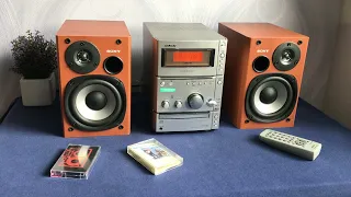 Sony CMT-CPX1. Demonstration of micro Hi-Fi component system.