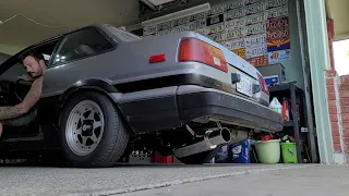 Ae86 HKS hi power exhaust. T3 test pipe 4age