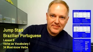 Jump Start Brazilian Portuguese – Lesson 9 – Forms, Meanings, and Uses of 34 Must-know Verbs