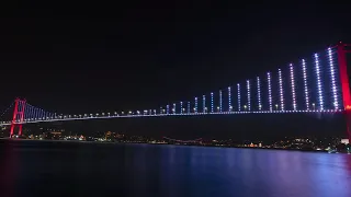 Bosphorus Istanbul city blues , time-lapse video Nikon D300 with wide angle lens..