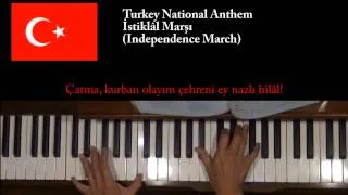 National Anthem of Turkey Piano Cover with Tutorial