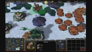 Warcraft 3 - 1 vs 11 Insane computers (Human on Ice Crown)