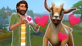 My sim really loves his goat // Sims 4 gameplay