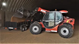 Погрузка Пшеницы Погрузчиком Manitou !