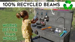 Recycled PLASTIC vs WOOD | How to build a Mud Kitchen out of Plastic Waste