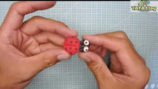 How to Make a Ladybug - How to Make Polymer Clay , Fondant , DIY Plasticine Tutorial Easily