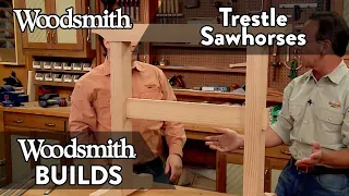 Building Trestle-Style Sawhorses with Construction-Grade Lumber