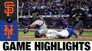 Giants vs. Mets Game 2 Highlights (4/19/22) | MLB Highlights