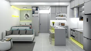 TINY APARTMENT 22sqm ( MICRO APARTMENT 237sqft ) | Space Saving Ideas | NEVER TOO SMALL