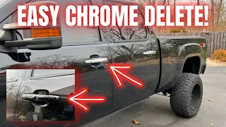 Best Duramax MOD! Chrome Door Handles Easy DELETE! OMG