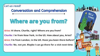 Conversation and Comprehension Practice7 I Where are you from? I  with Teacher Jake