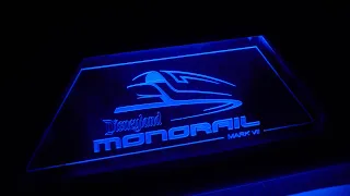 [4K] Monorail by Night - Disneyland to Downtown Disney District