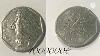 Very Rare 2 Francs coin from France 1981 / Price 1.0000€