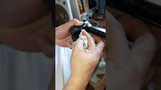 How to remove hair and other dirt stuck in wheels of a chair