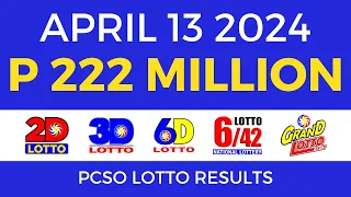 Lotto Result April 13 2024 9pm PCSO