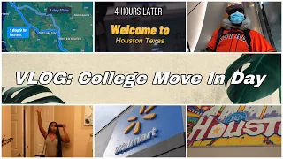 VLOG: Move into college with me🥳 (Texas Southern University📚) Dorm Shopping + unpacking