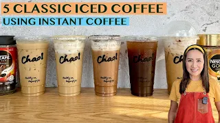 INSTANT COFFEE SERIES: RECIPES FOR 5 ICED COFFEE BESTSELLERS IN LARGE 22OZ CUPS