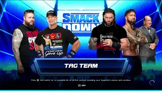 WWE 2K22: John Cena y Kevin Owens Vs Roman Reigns y Jey uso (Smack Down)