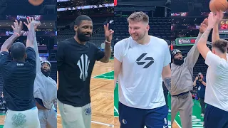 Luka Dončić, Kyrie Irving Shooting Workout With God Shammgod At Mavs Practice Pre Game 1 NBA Finals