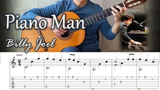 Piano Man / Billy Joel - Fingerstyle Guitar | TAB