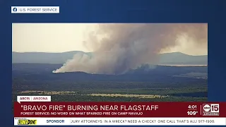 Bravo Fire sparks west of Flagstaff