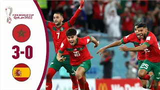 Morocco vs Spain 3-0 | Penalty Kicks Extended Highlights | World Cup Qatar 2022 | FIFA23