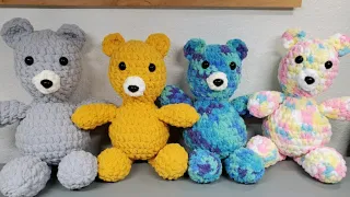 Baby Blanket Yarn Teddy Bear | Easy Crochet Teddy Bear | Adorable Teddy Bear