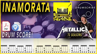 Inamorata - METALLICA (72 Seasons) | DRUM SCORE Sheet Music Play-Along | DRUMSCRIBE