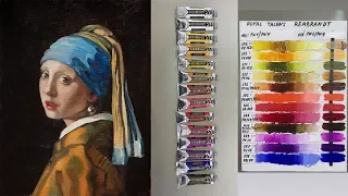 Девушка с жемчужной сережкой. Как писать портрет маслом. Обзор масляных красок Rembrandt