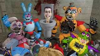 HYPER MEGA PUNCH My new animatronic Boneworks TOILET ARMY FNAF SECURITY BREACH In Garry's Mod!?