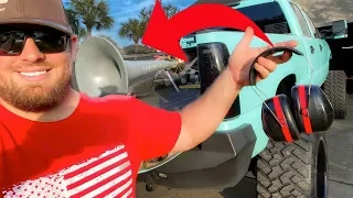 I put a CRUISE SHIP HORN in my TRUCK (NEIGHBORS HATE ME)