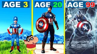 Shinchan Surviving 99 YEARS As CAPTAIN AMERICA In GTA 5 ...