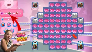 Crazy 196 Color Bombs 50 UFO Party || Candy crush saga