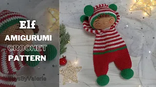 Elf Baby Lovey Amigurumi Crochet Pattern | ToysByValerie | Christmas Doll Crochet Tutorial