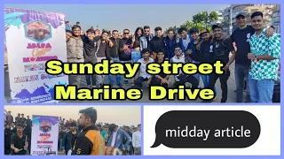 Sunday Street Marine Drive| Nariman Point| Jalsa Garba Morning| Gujarati Mid- Day| Fun Street Vlog|