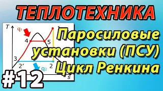 12. Основы теплотехники. Паросиловые установки. Цикл Ренкина. Диаграмма водяного пара.