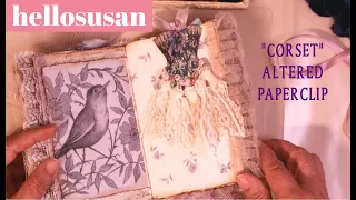 "CORSET" ALTERED PAPERCLIP/Craft with Me/Shabby Purple Journal