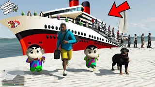 GTA 5 : Franklin First Big Ship Experience With Shinchan in GTA 5 ! (GTA 5 mods) | PRO DESI GAMER