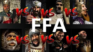 LIONHEART VS SALADIN VS FREDERICK VS PHILIPP VS MARSHALL VS SUTLAN VS SNAKEVSPIG Stronghold Crusader