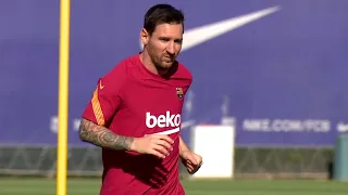 Messi Trains Alone As He Returns To Barcelona For First Time Since Deciding To Stay