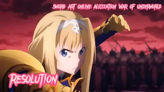 [Lyrics AMV] Sword Art Online Alicization War of Underworld OP 1|Full『Resolution - Haruka Tomatsu』