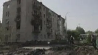 Russian attacks damage Sloviansk buildings