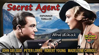 Secret Agent (1936) — Alfred Hitchcock Spy Thriller / Robert Young, Madeleine Carroll