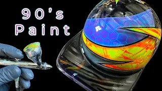 RAD Custom Helmet Design!! 90's Paint Job From TiME WARP