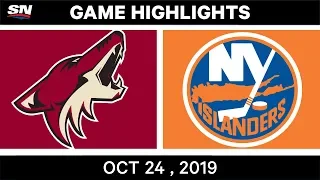 NHL Highlights | Coyotes vs. Islanders – Oct 24, 2019