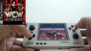 Testing Retroid Pocket 2+ PS1 WCW VS THE WORLD.