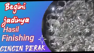 Hasil akhir proses pembuatan cincin perak